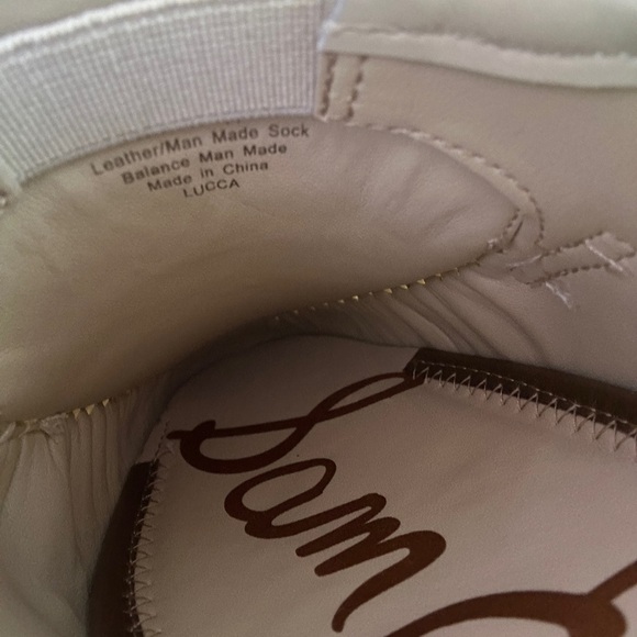 Sam Edelman Lucca Ivory Leather Chain Loafers Slip-On Flats Size 11 NWT - Picture 8 of 8